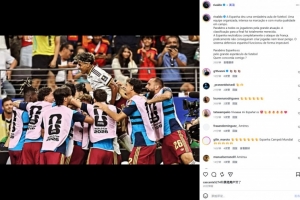 里瓦尔多于社交媒体点评比赛：西班牙全面压制法国进攻，晋级当之无愧