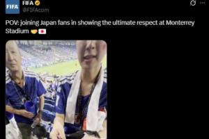 批为作秀！FIFA官方账号仍宣传：首视角展现日本球迷赛后清理
