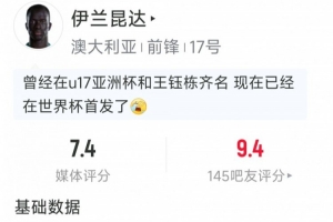 伊兰昆达半场表现:反击进球,2次射门命中,1次突破,得分7.4分