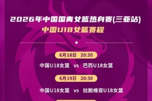 中国U18女篮热身赛对阵巴西、拉脱维亚及伏伊伏丁那俱乐部