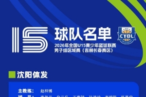 全国U15青少年篮球联赛男子区域赛即将启动 参赛名单公布