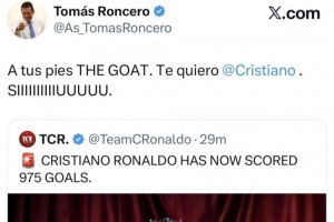 龙赛罗社交媒体向C罗致敬：GOAT传奇持续，爱你！SIIIIIIIIUUUU