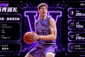 NBA选秀大会：黄蜂队以第14顺位签下施泰因巴赫，成为最后一位乐透秀