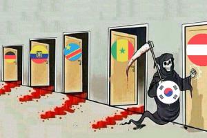“洪明甫咒语”!韩国球迷感叹:未助韩国的小组赛末轮球队皆出局