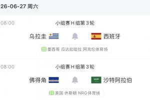 乌拉圭末轮对阵西班牙，输球将面临出局风险，最多以2分位列第三
