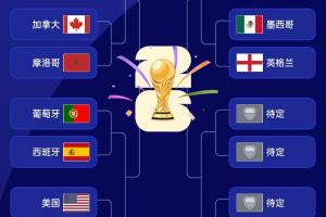 世界杯16强分组图:左区确定,阿根廷1/4区明日揭晓